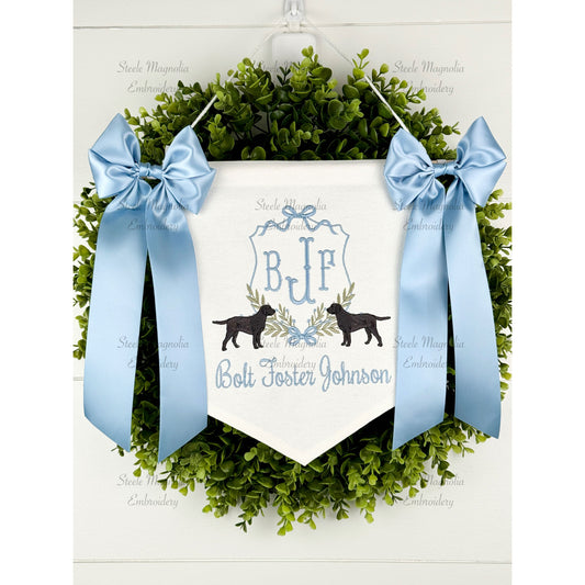 Grandmillenial Labrador Dogs Crest Baby Banner